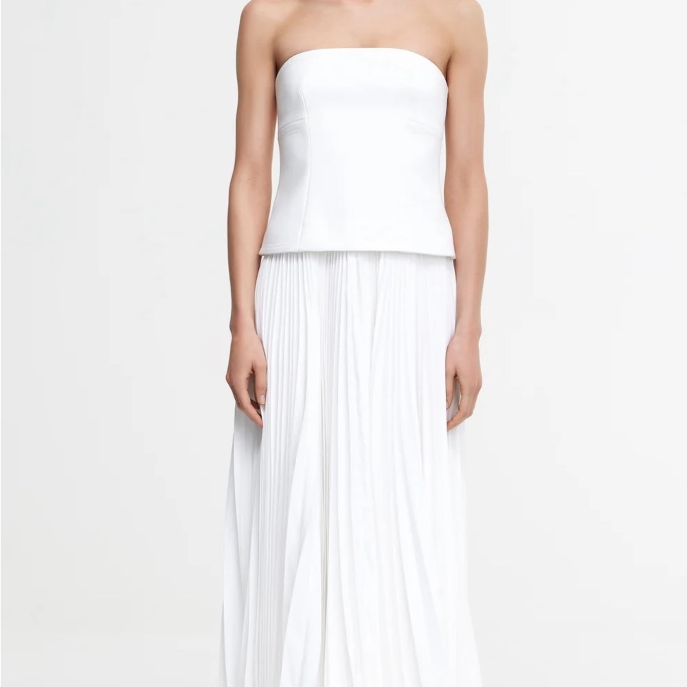 Acler White Strapless Dress